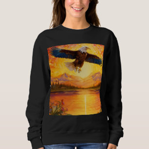 eagle fly up to water sweatshirt