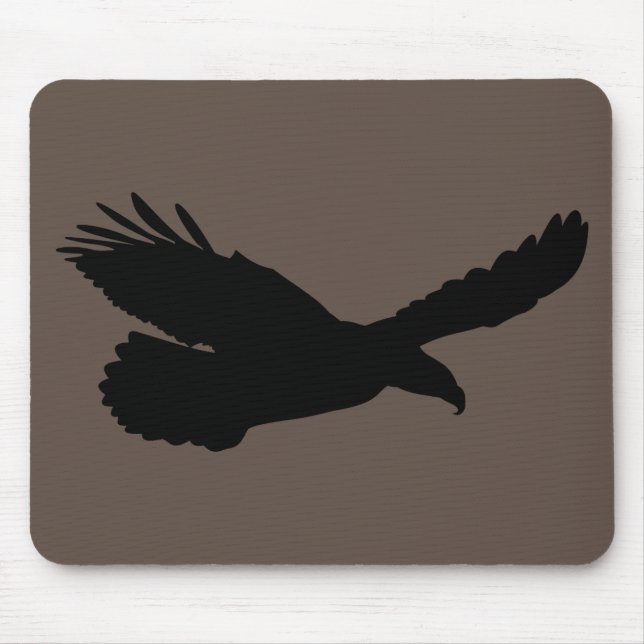 Eagle Flying Brown Mouse Pad - Your Colours - Text (Front)