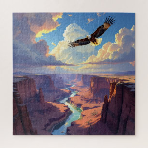 Eagle Flying over a Canyon Jigsaw Puzzle
