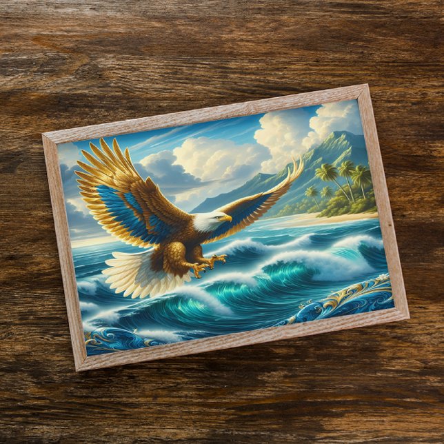 Eagle Flying Over Ocean Poster (Creator Uploaded)