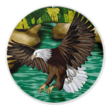 Eagle Flying Over River and Mountains Personalised