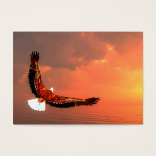 Eagle flying to the sun - 3D render