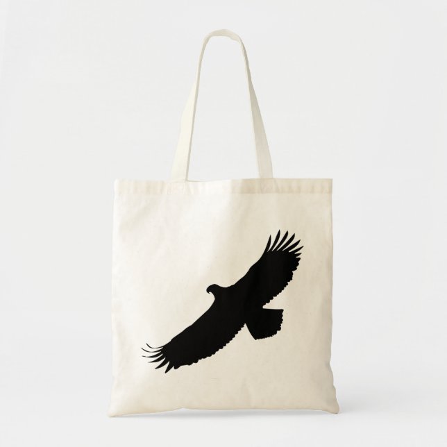 Eagle Flying Tote Bag - Your Colour - Text (Front)