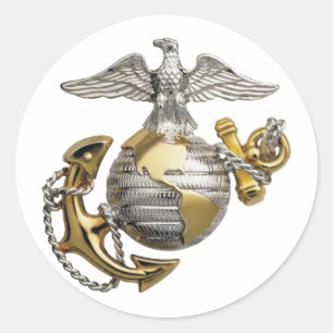 Eagle Globe Anchor Classic Round Sticker