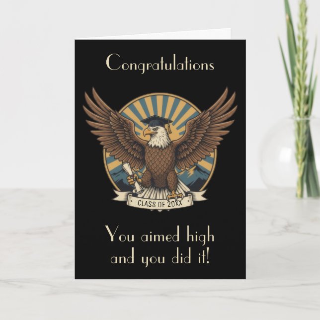 Eagle Graduation Customizable Card (Front)