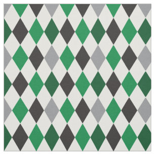 Eagle Green & Black Argyle Pattern Fabric