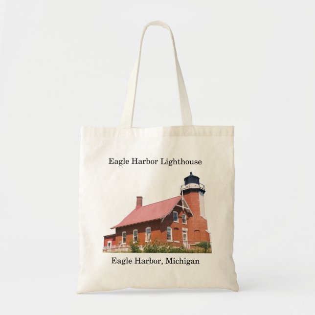 Eagle Harbour Lighthouse cut out tote bag (Front)
