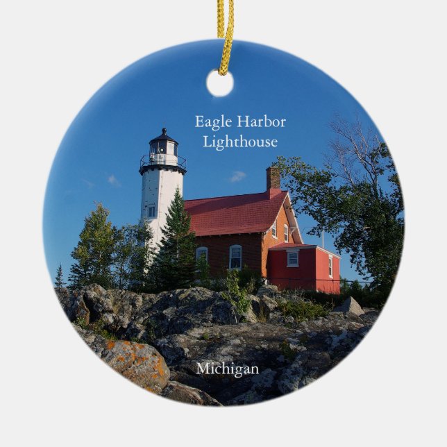 Eagle Harbour Lighthouse ornament (Front)
