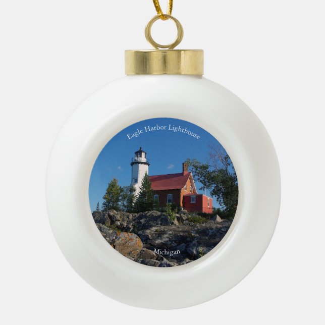 Eagle Harbour Lighthouse ornament (Front)