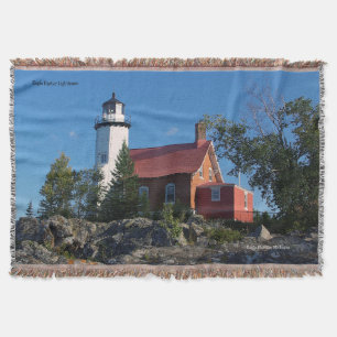 Eagle Harbour Lighthouse throw blanket