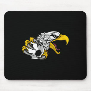 Eagle Hawk Soccer Football Cartoon Character Mouse Pad