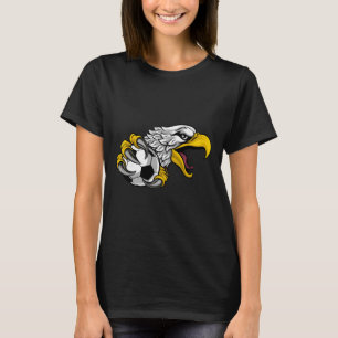 Eagle Hawk Soccer Footll Cartoon Character  T-Shirt