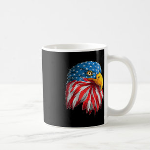 Eagle Head American Flag Patriotic 4th of July  Coffee Mug