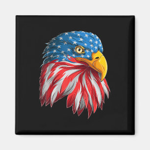 Eagle Head American Flag Patriotic 4th of July  Magnet