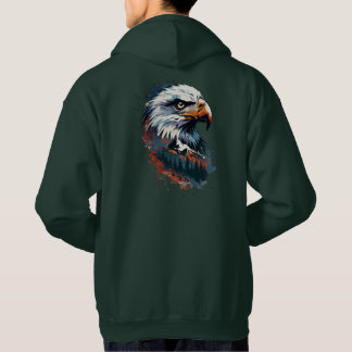Eagle Head and Stylised Mountain Hoodie