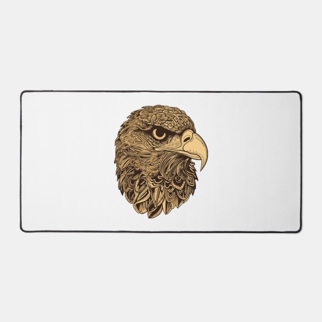Eagle head animal desk mat (Front)