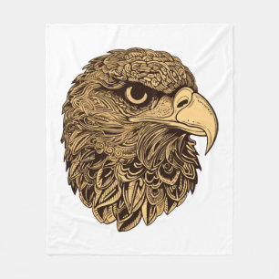 Eagle head animal fleece blanket