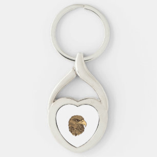 Eagle head animal key ring