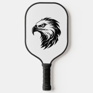 Eagle head bird of prey silhouette pickleball paddle