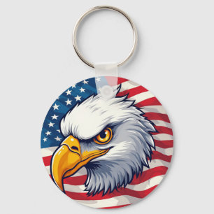 Eagle Head Graphic Tee – USA Pride Apparel Key Ring