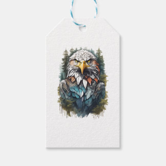 Eagle Head in Forest Gift Tags