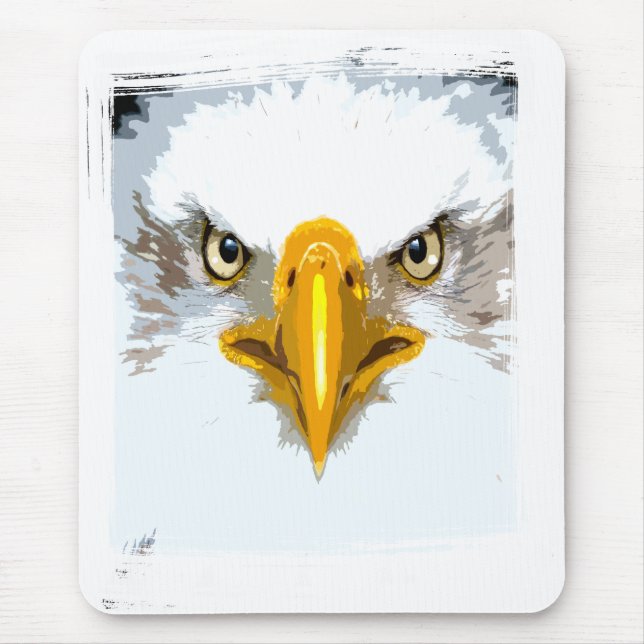 Eagle Head Modern Pop Art Custom Template Mouse Pad (Front)