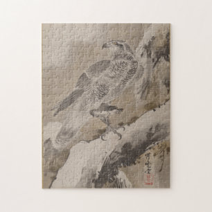 Eagle Holding Small Bird ca. 1887 Kawanabe Kyōsai Jigsaw Puzzle
