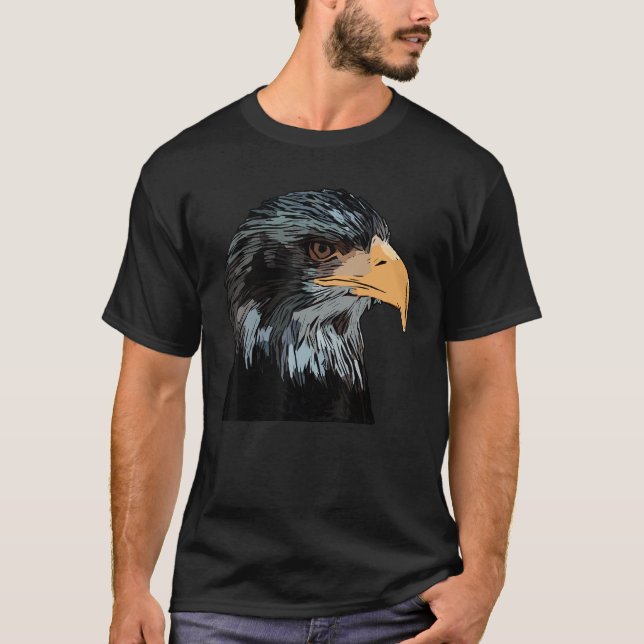 Eagle imprint american bird animal retro motif bal T-Shirt (Front)