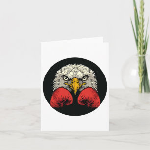 Eagle In Boxing Gloves For A Cool Boxer Statement Card