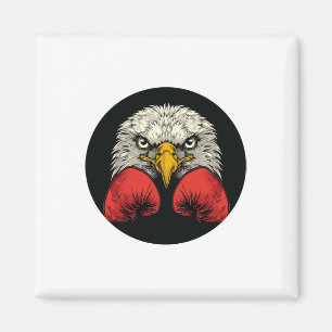 Eagle In Boxing Gloves For A Cool Boxer Statement Magnet