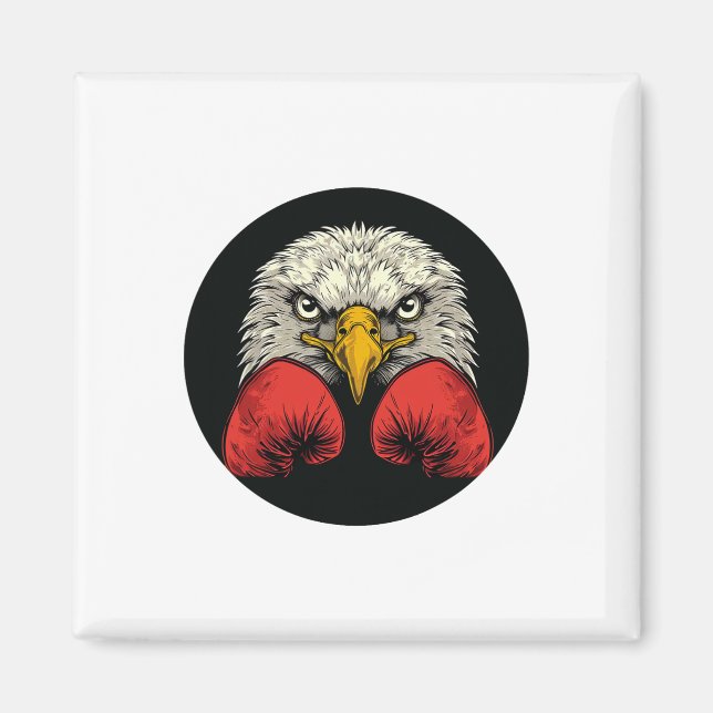 Eagle In Boxing Gloves For A Cool Boxer Statement  Magnet (Front)
