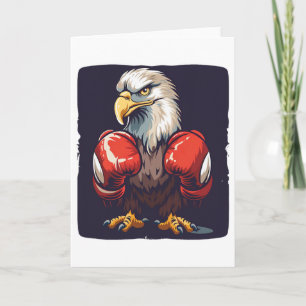 Eagle In Boxing Gloves For A Strong And Resilient Card