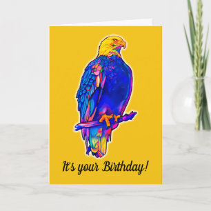 Eagle in Colours Happy Birthday Card
