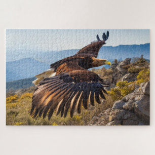 Eagle In Flight Jigsaw Puzzle
