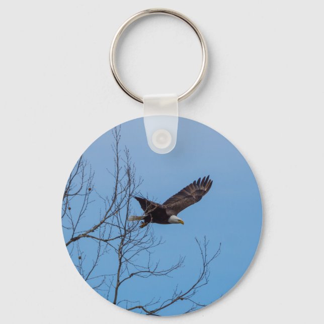 Eagle In Flight Key Ring (Front)