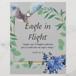 Eagle In Flight Poem Personalised Paper Stationary