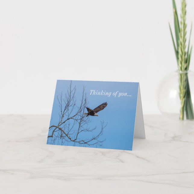 Eagle In Flight Thinking Of You Card (Front)