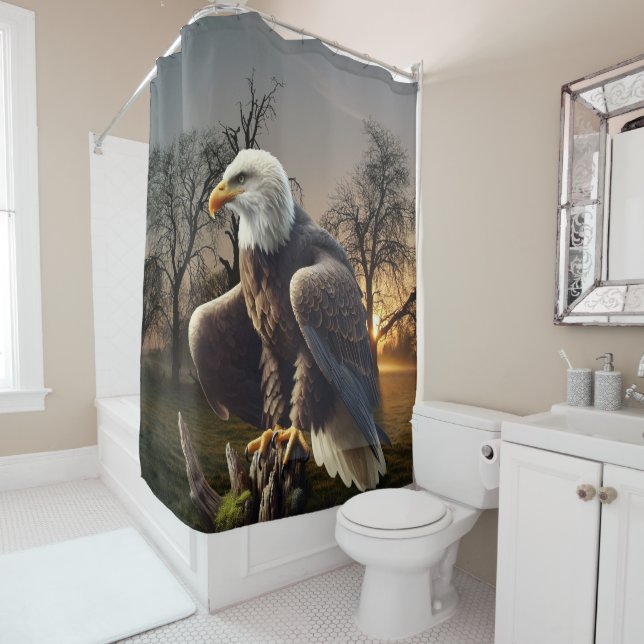Eagle in the Wild Shower Curtain (In Situ)