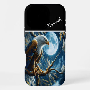 Eagle In Willow Under Blue Moon iPhone 16 Pro Max Case