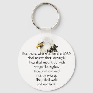 Eagle - Inspirational - Scripture - They that wait Key Ring
