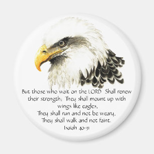 Eagle - Inspirational - Scripture - They that wait Magnet