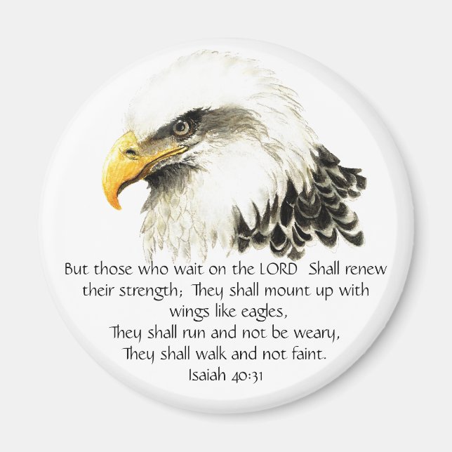 Eagle - Inspirational - Scripture - They that wait Magnet (Front)