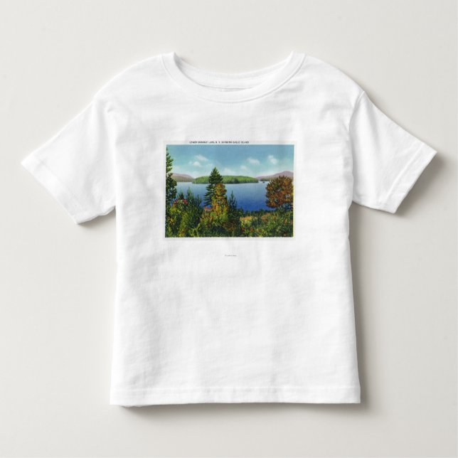 Eagle Island and Lower Saranac Lake View Toddler T-Shirt (Front)