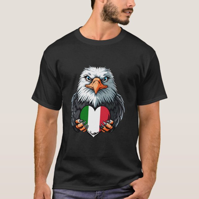 Eagle Italian Pride Italian Roots Italian Flag Ita T-Shirt (Front)