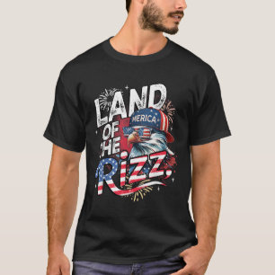 Eagle Land Of The Rizz Funny Patriotic 4th Of July T-Shirt