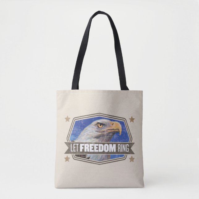 Eagle-Let Freedom Ring Tote Bag (Front)