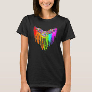 Eagle Lgbt Pride Colour Heart Gay Les Bisexual Les T-Shirt