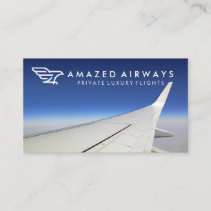 Eagle Logo Aeroplane in Flight Business Card