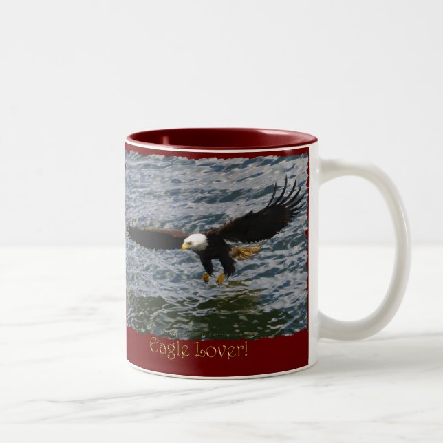 EAGLE LOVER Gifts Two-Tone Coffee Mug (Right)