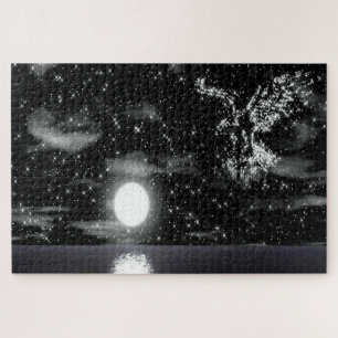 Eagle made out of the stars at night jigsaw puzzle